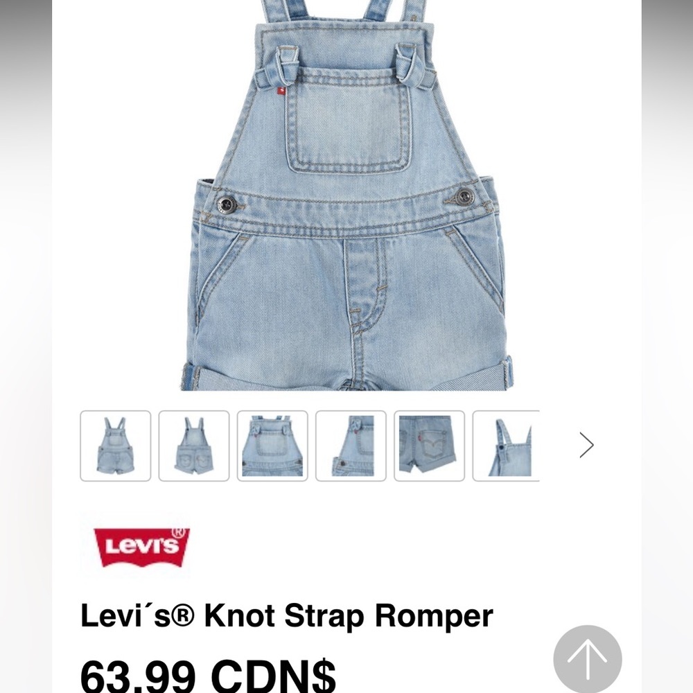 LEVI’S Blue Knot strap Shortall - Picture 6 of 6